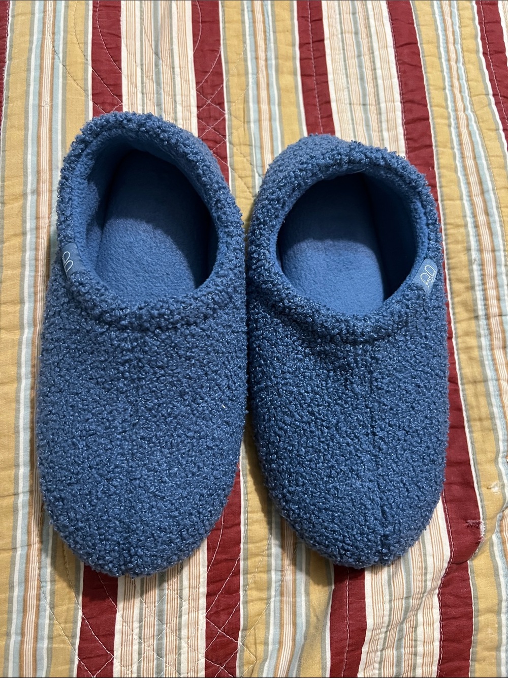 Blue Sz 8.5 Cozy Slip-On Slippers hometop